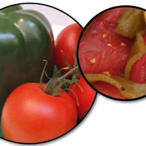 Tomate Natural con Pimientos Verdes Asados